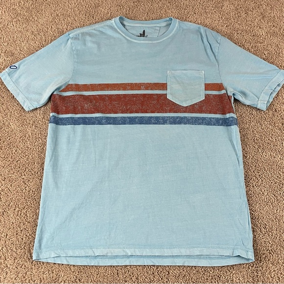 johnnie-O Other - Johnnie-O Shirt Medium Striped Crew Neck Pocket Tee Surf Skater Beach Retro F160